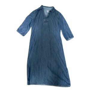 Chicos denim midi dress size 8/10